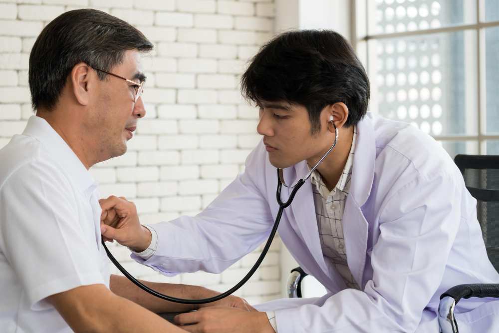 Doctor is checking patient